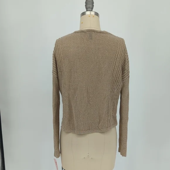 01390 Eileen Fisher Knit Long Sleeve Sweater Tan size PSmall coastal grandma - Picture 2 of 5